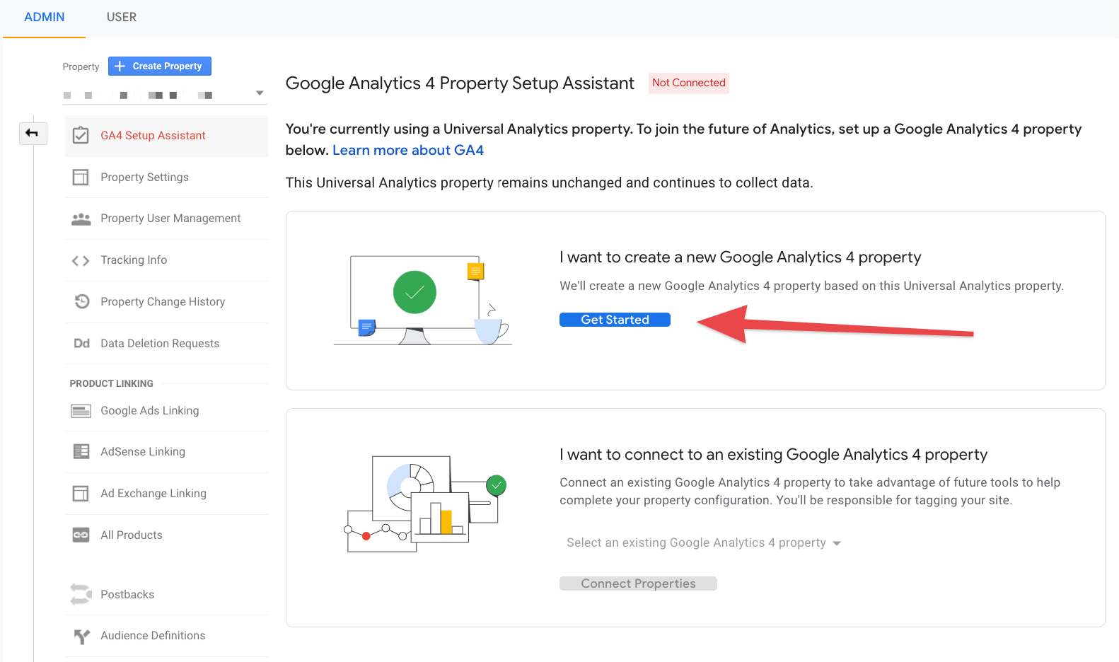 GA4 Setup Assistant process