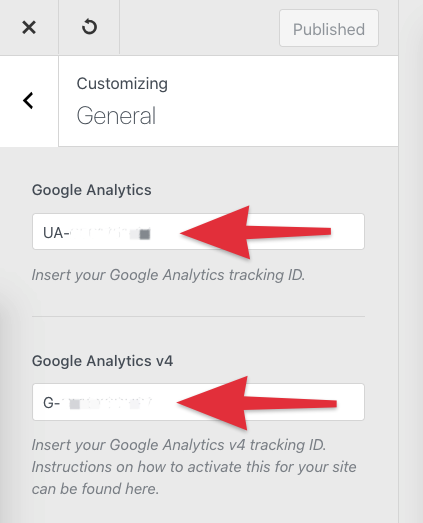 Blocksy add Google Analytics 4