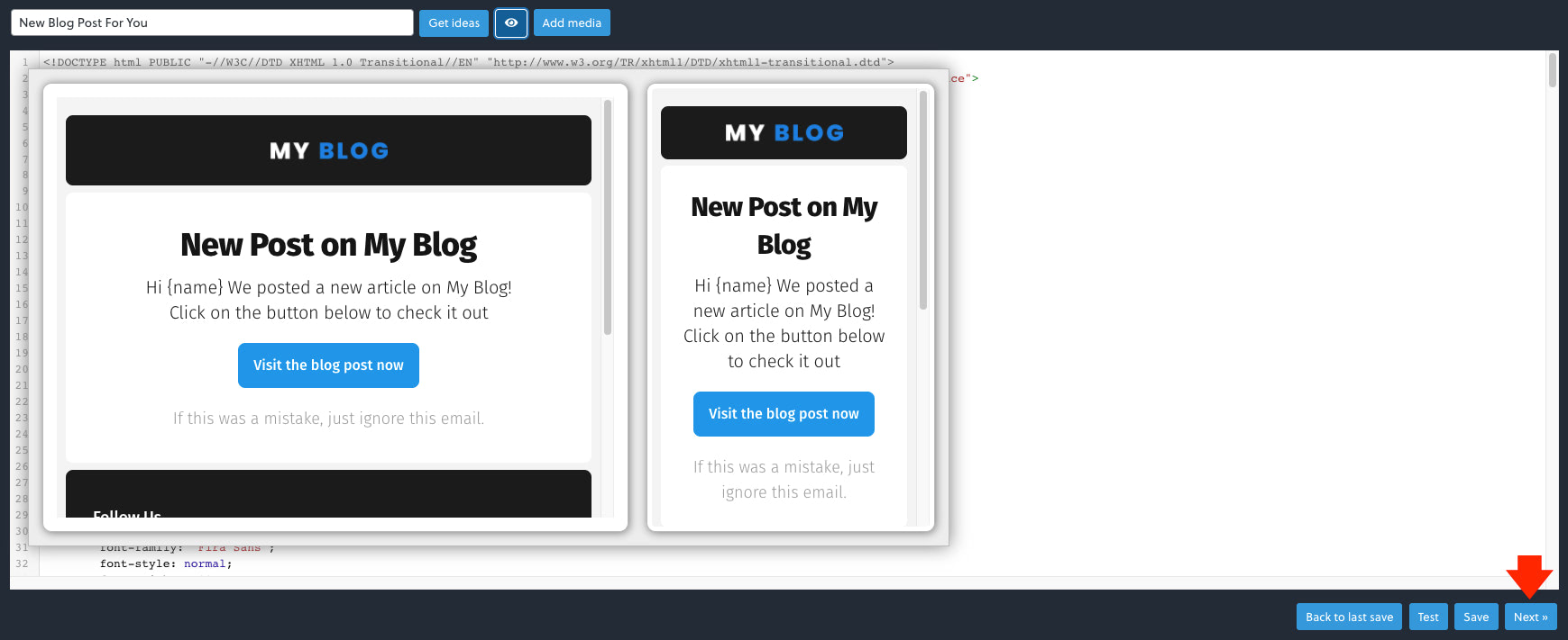 Sending Email Newsletter Template via Newsletter Plugin