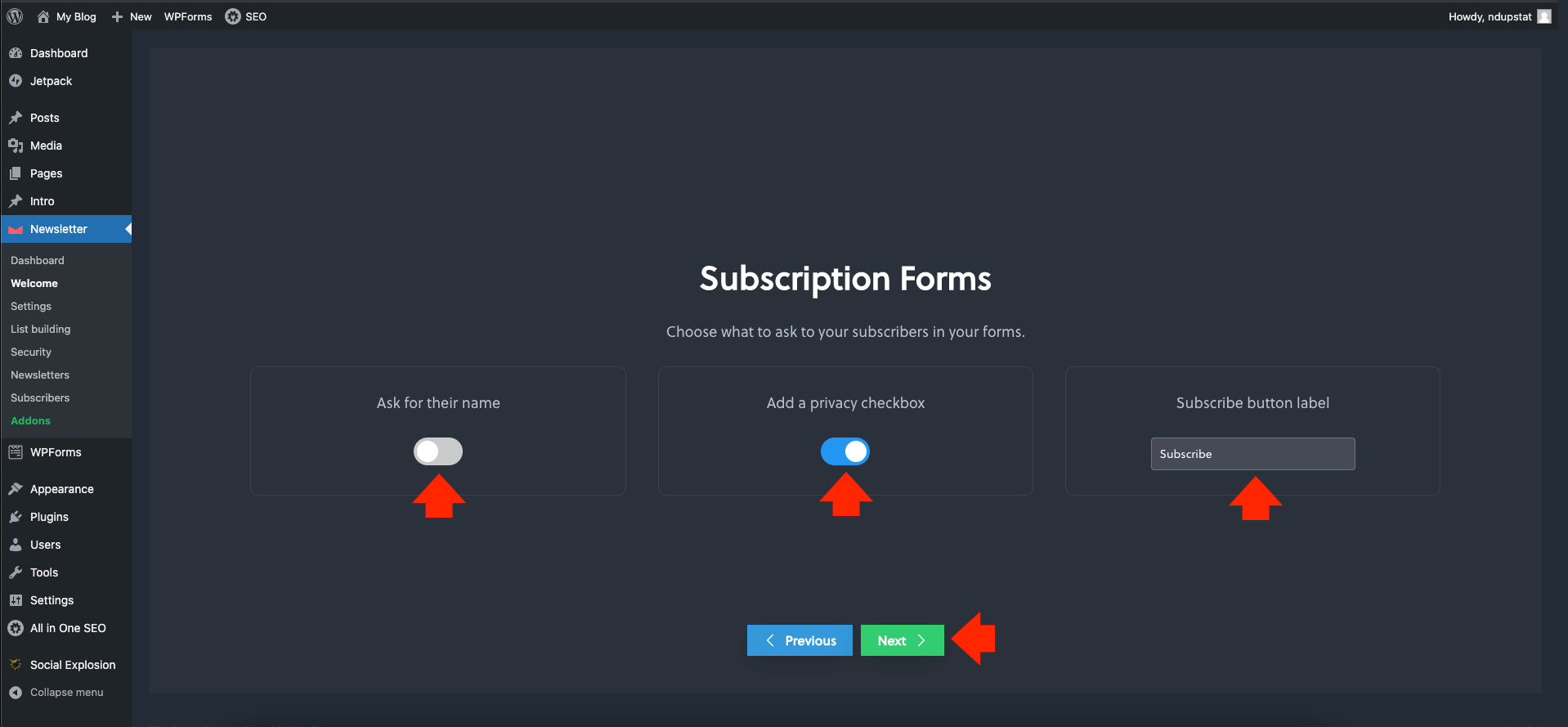 Subscription Form