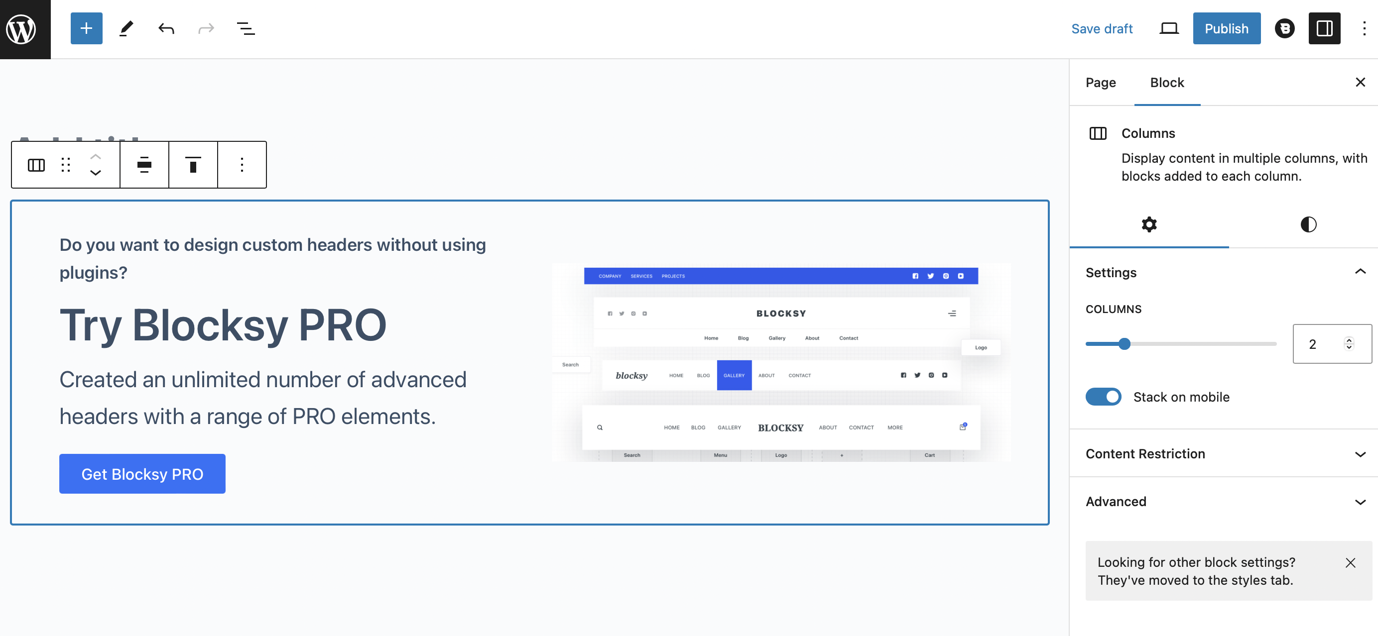 Create reusable blocks for promotional content like ads