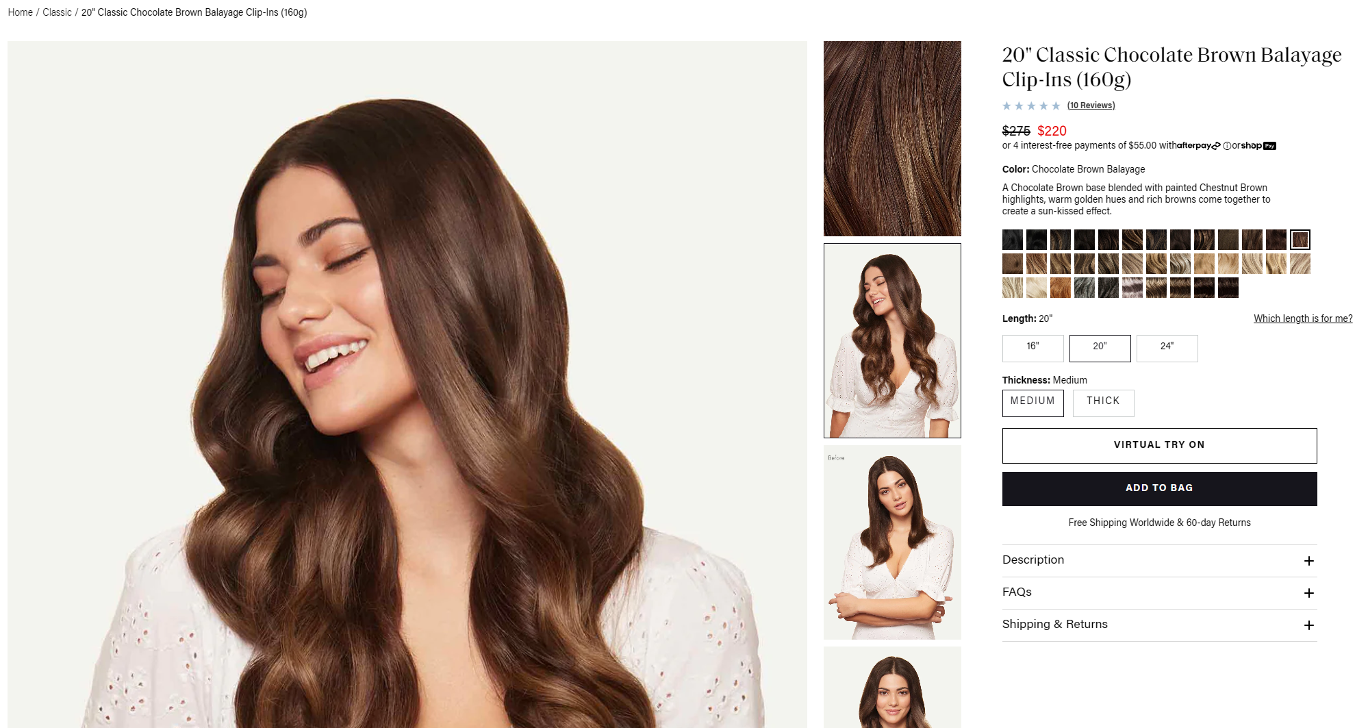 Luxy Hair product page