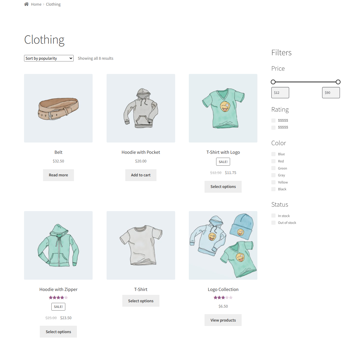 Widgets preview