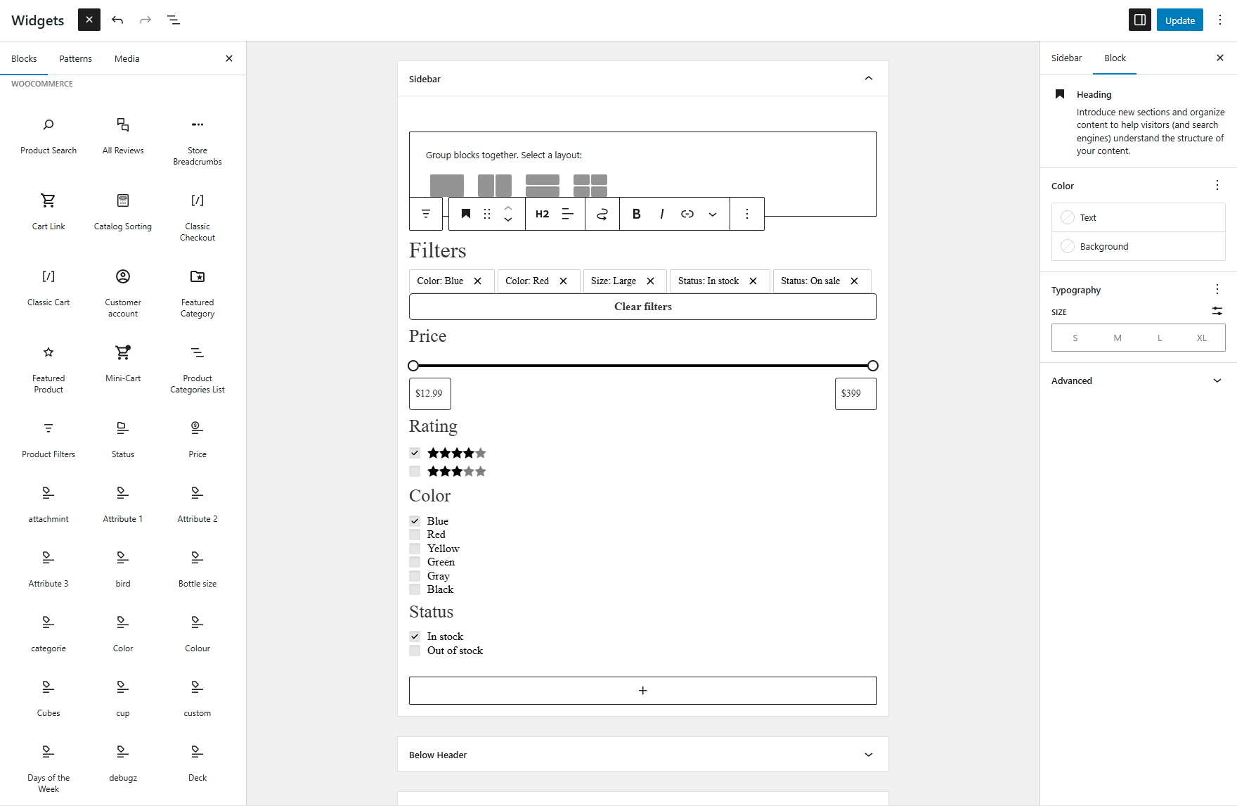Widgets