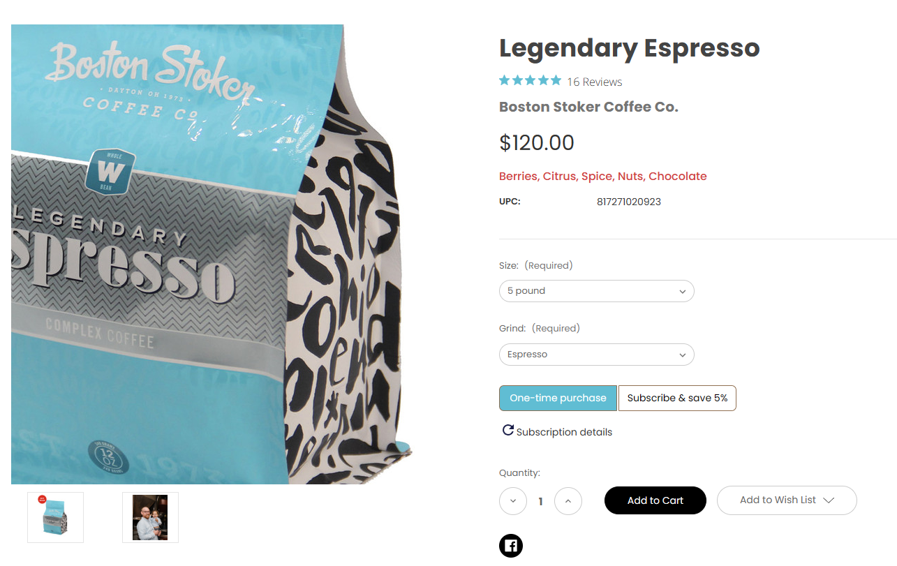 WooCommerce product attributes on food and beverage site