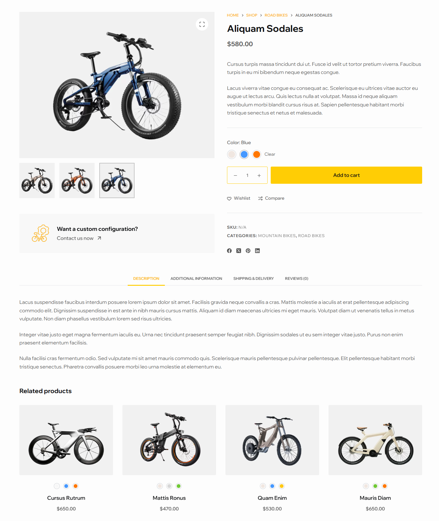 Blocksy product page product gallery