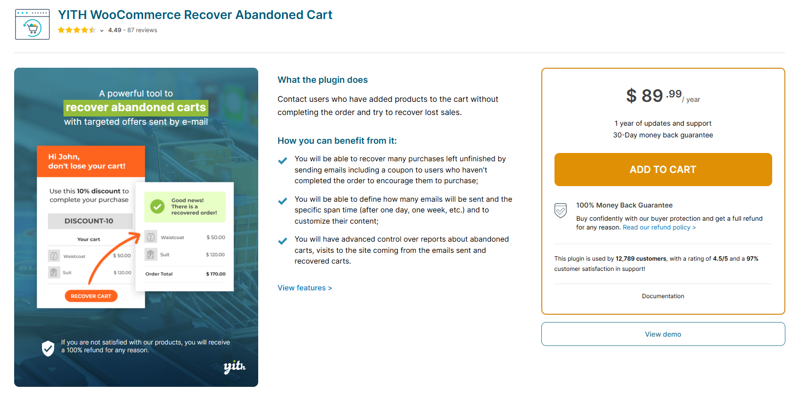 YITH WooCommerce Recover Abandoned Cart