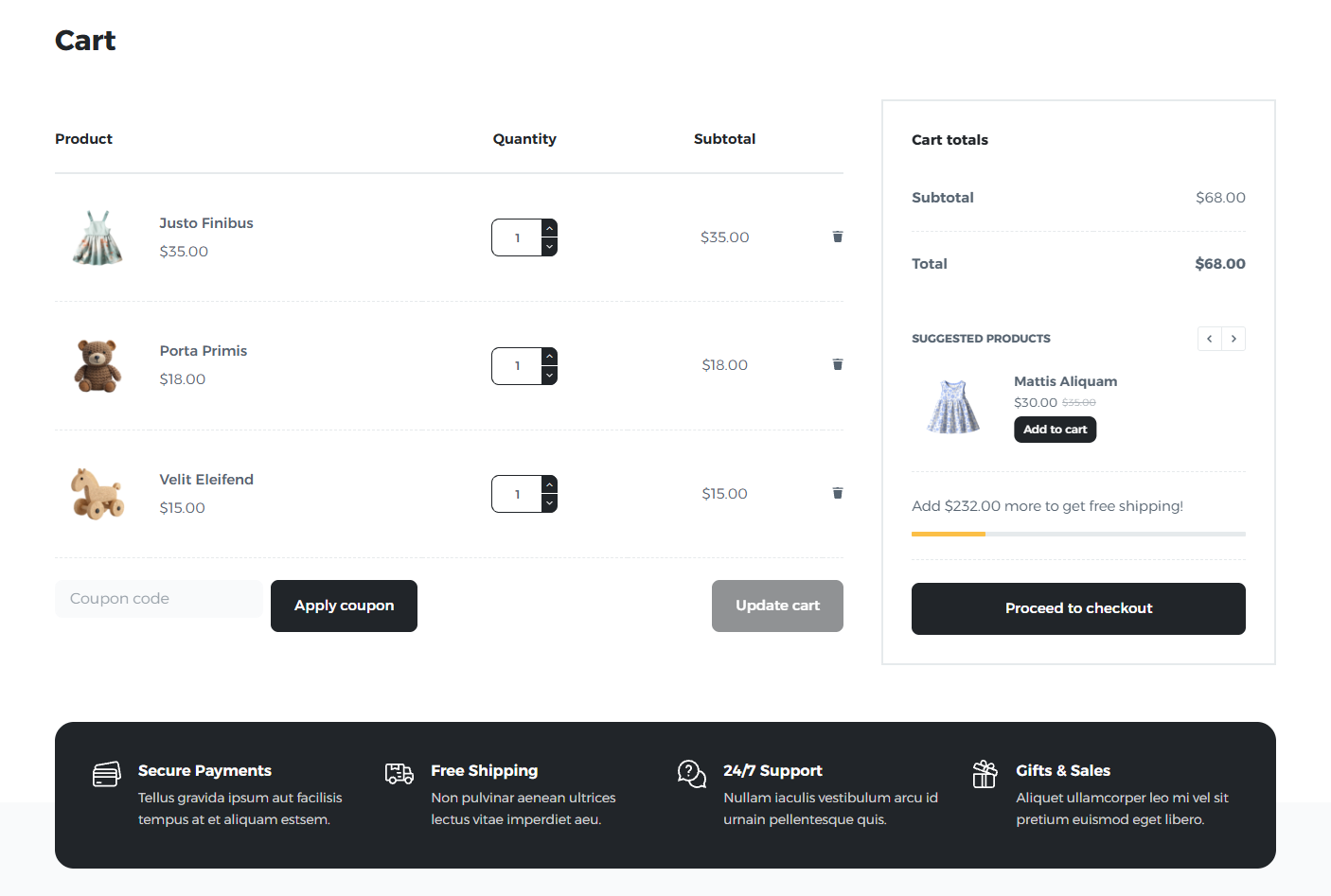 Trust signals at checkout