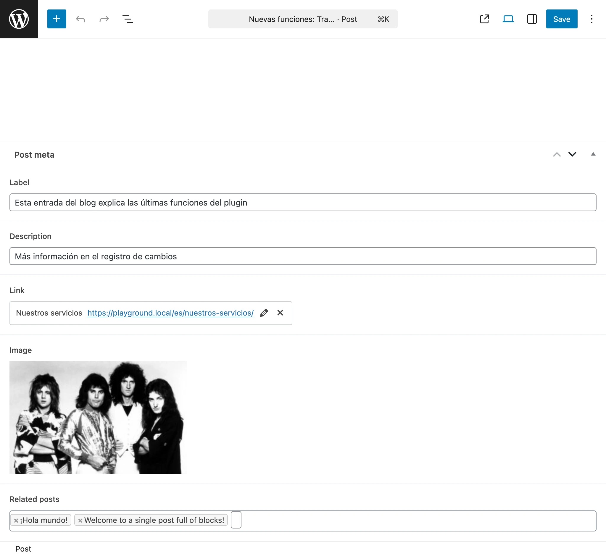 ACF post in the translated language