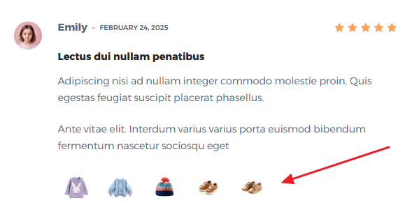 Blocksy's customer reviews with UGC photos