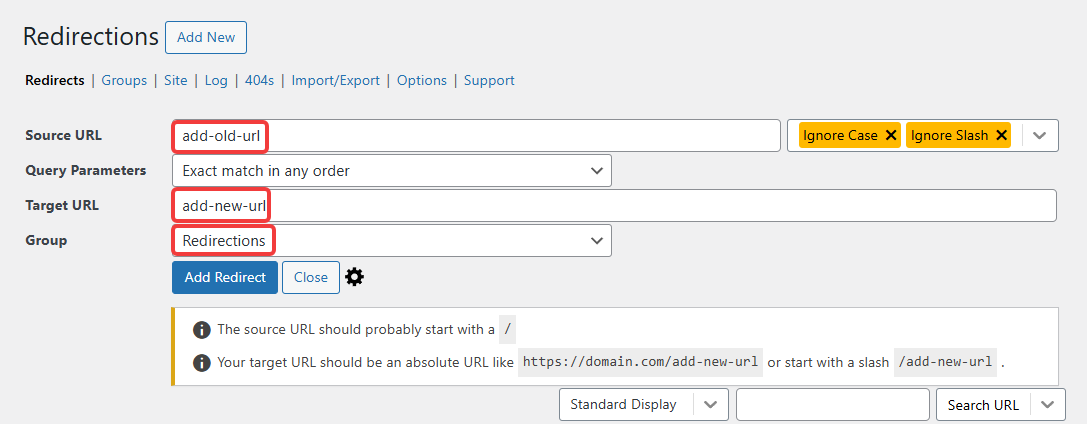 redirecting old url to a new one in wordpress