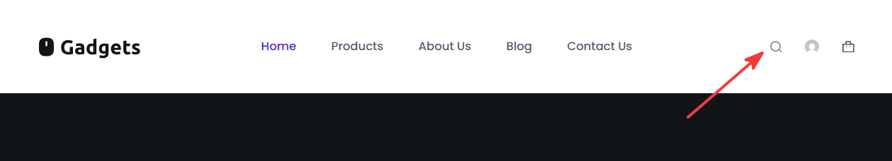 blocksy header search icon