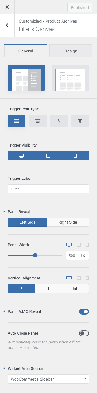 Design 1 Options