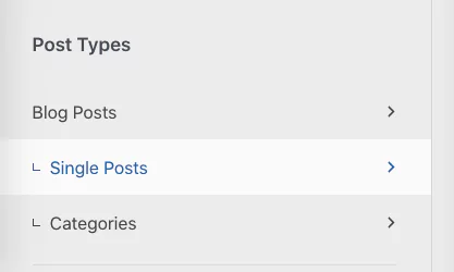 Single Posts settings